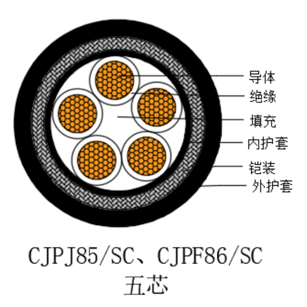 铜芯交联聚乙烯绝缘低烟无卤船用控制电缆-CKJPJ85/SC-150/250V、CKJPF86/SC-150/250V